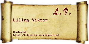 Liling Viktor névjegykártya